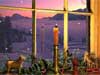Kerstkaarten online verzenden de venster vlammen