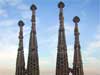 vakantie kaarten, de levendige stad Barcelona met de Sagrada Familia de rock roll style kerk e cards