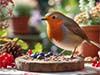 Animal cards, a beautiful closeup of a Robin