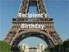 Happy Birthday E-Cards, A birthday Greeting from the Eiffel Tower Paris