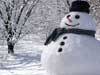 Christmas E-Cards, The Christmas Snowman with real falling snow