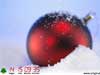 3D Christmas Cards with Realistic snowfall, a christmastree ball with falling snow