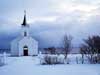 3D Christmas Cards with Realistic snowfall, a Christmas Chapel with falling snow