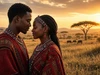 Kenyan couple in love in Kenya romantic card